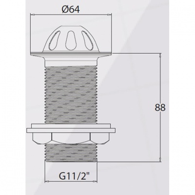 Wirquin Stainless Steel Urinal Waste